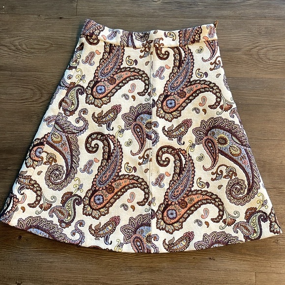Zara Flared A-Line Paisley Jacquard Print Size  S - Picture 11 of 16